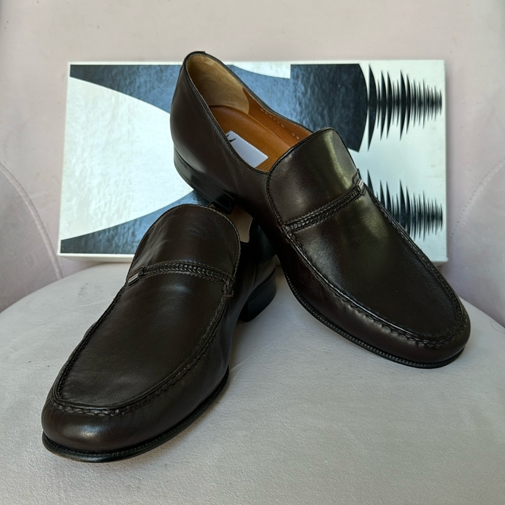 Moreschi Brown Leather Loafers